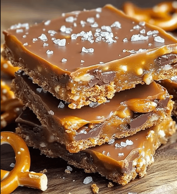 You are currently viewing Caramel Pretzel Crack Bars